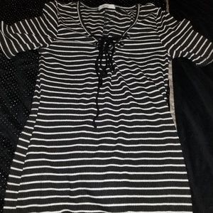 Black & white bodycon dress